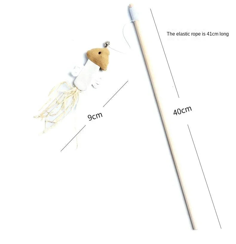 Interactive Feather Cat Wand Toy